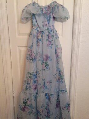 Fairy Core Maxi Dress Flowy Ethereal Tiered Long Dress